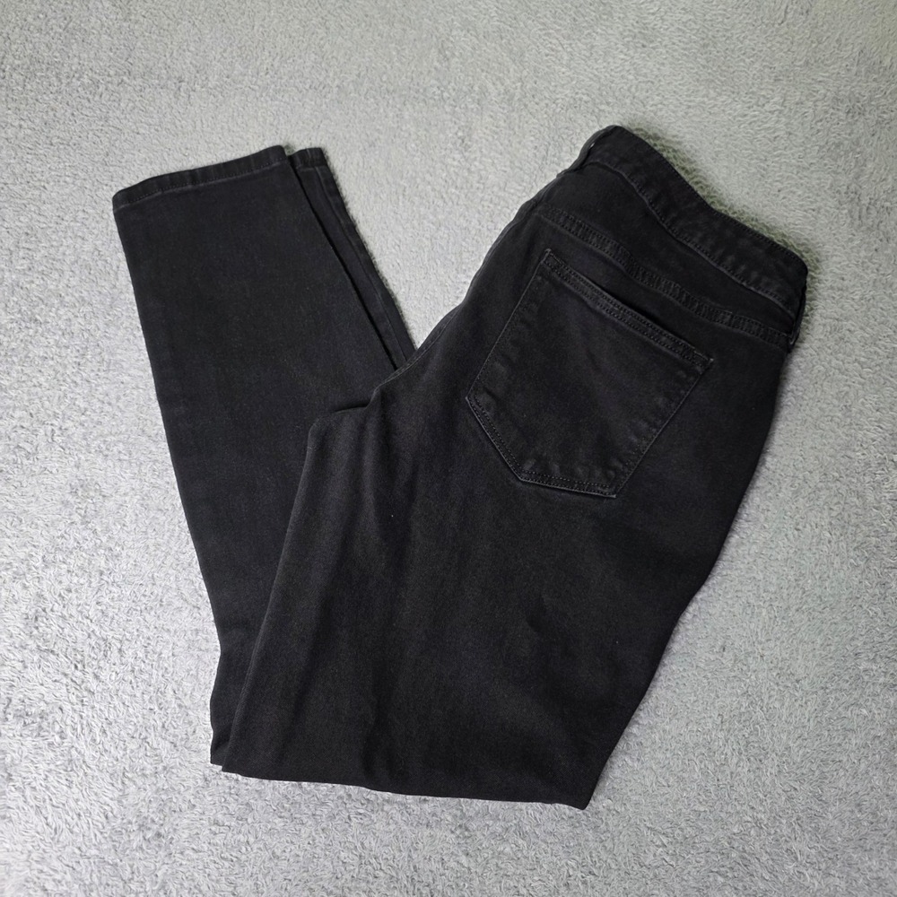 Sonoma Womens 10R Skinny Jeans Black Mid Rise Stretch Denim Regular Fit